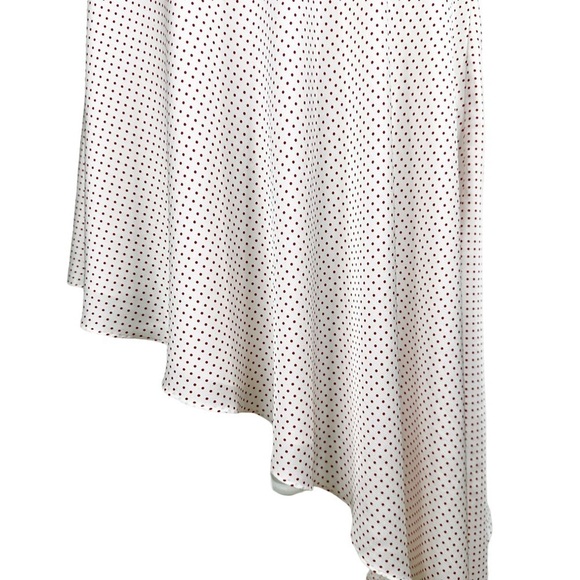 Alexis red dotted asymmetric Kadir skirt sz small silky flowy Revolve - Picture 9 of 15